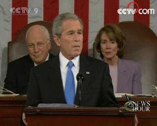 US President, George W. Bush, has just delivered the last State of the Union Address to Congress.(CCTV.com)