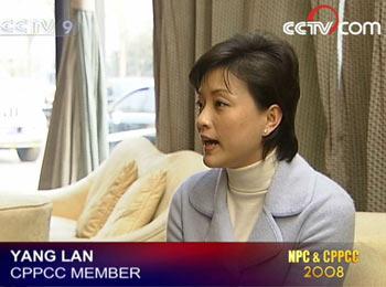 CPPCC member and TV hostess Yang Lan has contributed a great deal to Beijing's bid to host the Games