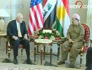 Visiting US Vice President Dick Cheney has met with the president of the Kurdish autonomous region during his two-day visit to Iraq.