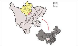 A picture shows that the location of Wenchuan Country in southwestern China's Sichuan Province. [File Photo: wikipedia]