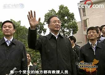 Before leaving the provincial capital Chengdu on Wednesday, Wen Jiabao had been overseeing rescue work in the counties of Beichuan and the worst-hit Wenchuan. 