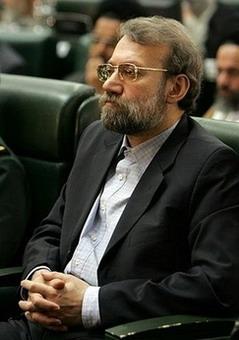 Ali Larijani attends the opening session of Iran's new parliament in Tehran on May 27, 2008. Larijani on Wednesday warned that the country could review its cooperation with the UN nuclear watchdog, after the body expressed grave concern about Tehran's contested atomic drive.(AFP/File/Atta Kenare) 
