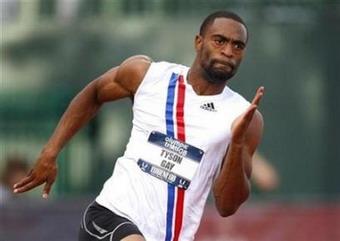 World 100 and 200 meters champion Tyson Gay's dream of an Olympics sprint double ended in pain when he crashed out of the US 200 meters trials on July the 5th, with a strained leg muscle.