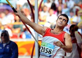 Faouzi Rzig competes.[Xinhua]