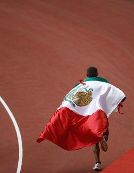 Mario Santillan celebrates.