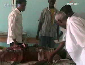 Gunfights erupted on the streets of Mogadishu on Sunday, killing at least six people and wounding dozens of others.(CCTV.com)