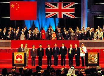 July 1st, 1997 after 156 years' of British rule, Hong Kong returns to the motherland. 
