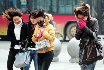 Two fresh cold fronts are expected to bring plunging temperatures to much of China starting Tuesday evening. 