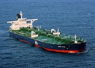 The Saudi oil tanker Sirius Star is anchored off the coast of Somalia in November 2008. (AFP/US Navy)