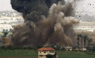 Smoke billows from a blast inside the northern Gaza Strip during an Israeli air raid. (AFP/Jack Guez)