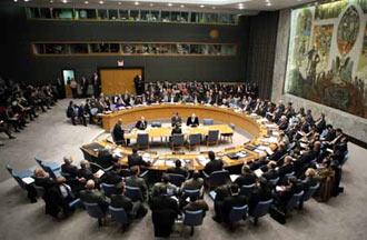 United Nations Security Council holds a meeting on Gaza crisis at the UN headquarters in New York, the United States, Jan. 6, 2009. (Xinhua/Hou Jun)