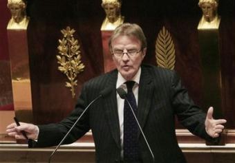 French Foreign Minister Bernard Kouchner gestures as he speaks at the French National Assembly in Paris, Wednesday, Jan. 14, 2009. Kouchner expressed hope that international pressure for a Gaza cease-fire will be 'effective in a few days.' (AP Photo/Thibault Camus)