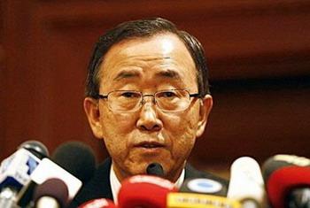 Ban Ki-Moon is also calling for a timetable for the withdrawal of Israeli troops.