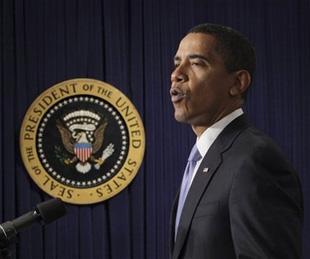 President Barack Obama speaks in the Eisenhower Executive Office Building on the White House campus in Washington, Wednesday, Jan. 21, 2009, to his senior staff to assert expectations on ethics and conduct.(AP Photo/J. Scott Applewhite)
