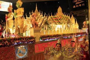 The Hong Kong float pageant is an annual event celebrating the Chinese new year.