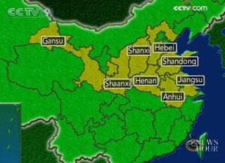 A total of eight provinces including Hebei, Shanxi, Henan and Anhui are hardest-hit by the drought.