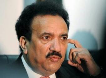 Pakistan interior ministry chief Rehman Malik in Islamabad. Pressure mounted Friday on Pakistan to dismantle radical Islamist groups and bring to justice plotters of the Mumbai attacks after Islamabad admitted the assault was planned partly on its soil(AFP/Aamir Qureshi)