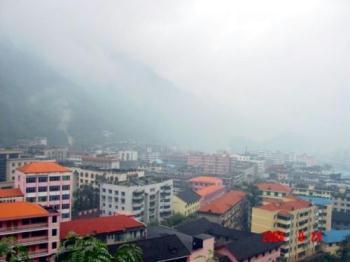 The photo shows Beichuan county before the May earthquake. Preliminary work on reconstructing quake-hit Beichuan County has begun. The newly rebuilt area will cover 10 square kilometers and house more than 10 thousand residents.