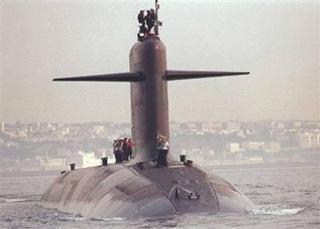 File picture shows the French submarine Triomphant which reportedly collided earlier this month with a British submarine in the Atlantic. [Agencies]