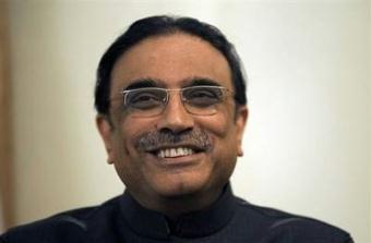 Pakistani President Asif Ali Zardari, seen here in January 2008.(AFP/File/Massoud Hossaini)