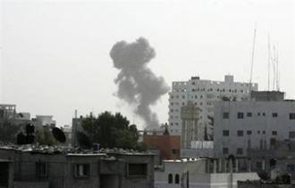 File picture shows smoke rising after an Israeli air strike on tunnels on Gaza's border with Egypt.(AFP/File/Said Khatib)