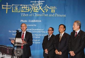 In Cyprus a photo exhibition on Tibet's past and present has opened in the capital of Nicosia.