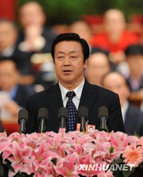 China's top judge, Wang Shengjun, is delivering a report on the work of the Supreme People's Court to the National People's Congress.