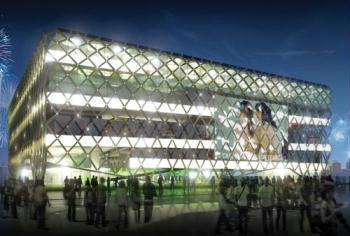 France's "Shanghai World Expo Bureau" is promoting its idea of a "sensitive city", with a six-thousand-square-meter exhibition hall on water.