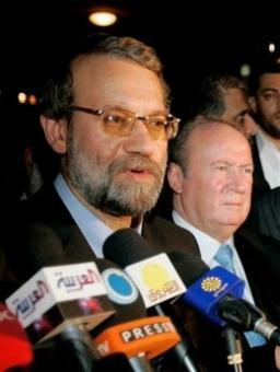 Iranian parliament speaker Ali Larijani, seen here, said on Sunday world powers must accept the Islamic republic as a nuclear power as top officials vowed no let-up in Tehran's sensitive uranium enrichment drive.(AFP/File/Ashraf Shazly)