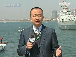 CCTV reporter Han Bin is in Qingdao, and he now joins us on the phone to tell us more about the celebrations in Qingdao.(CCTV.com)