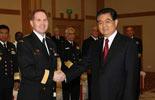 President Hu meets foreign navy delegations