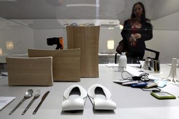 Creations from the "Japan design selection" are displayed at Triennale exhibition in Milan April 23, 2009. The International Furnishing and Design exhibition will run from April 22 to April 27. Picture taken April 23, 2009.(Xinhua/Reuters Photo)