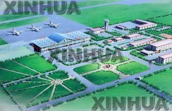 Photo shows a blueprint of the Peace Airport, Xigaze Prefecture, southwestern Tibet. (Xinhua Photo)
