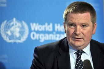 Michael Ryan, WHO Director of Global Alert and Response of the World Health Organization (WHO), looks on prior to a press conference about the A H1N1 Flu at the World Health Organization (WHO) headquarters in Geneva, Switzerland, Saturday, May 2, 2009.(AP Photo/KEYSTONE/Martial Trezzini)