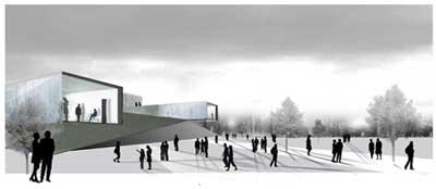 artistic rendition of the Irish Pavilion