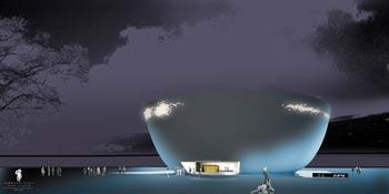 An artist's rendition of the Finland Pavilion