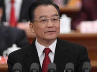 Premier Wen delivering gov´t work report