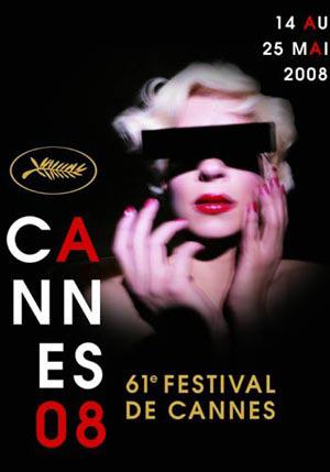 This undated photo provided Friday, April 18, 2008 by the Festival de Cannes organization shows the official poster of the 61st Cannes Film Festival. (Photo: xinhuanet.com)