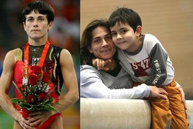 Oxana Chusovitina and her son