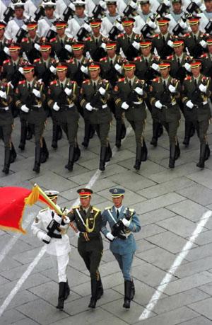 PLA Army, Air Force and Navy Honor Guards 