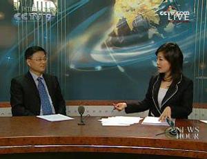 Professor Yan Xuetong with us here in the studio for his perspective on the US election.(CCTV.com)