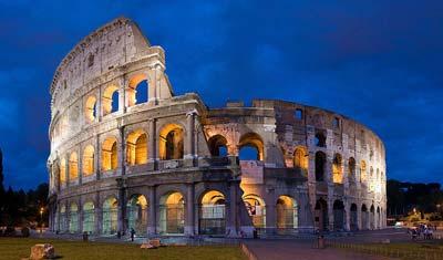 The Colosseum in Rome, perhaps the most enduring symbol of Italy.