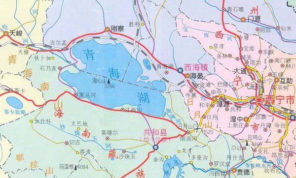 青海湖地理位置