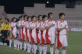 10月11日，中国队出场阵容。当日，中国队在约旦阿卜杜拉国王体育场举行的亚洲杯足球预选赛E组比赛中，以2比0击败巴勒斯坦队，获得小组出线。 新华社记者蒋少清摄