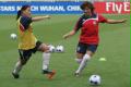 （24）中国女足进行赛前训练