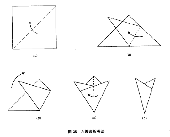 六角折剪纸图片步骤图片